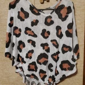 Leopard front Tie top